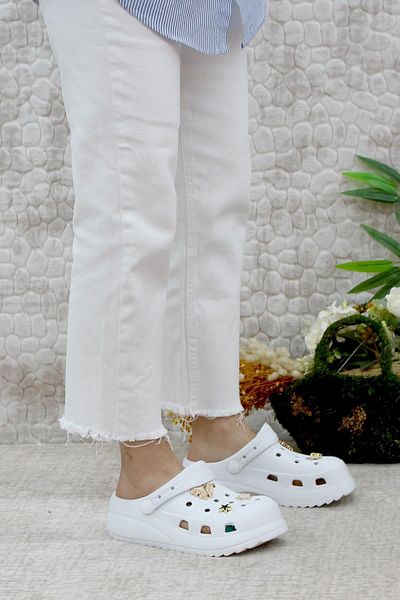 Mehmet Mete EZZ0129 - Light and Comfortable Flexible Women's Slippers, For Beach, Sea, Pool