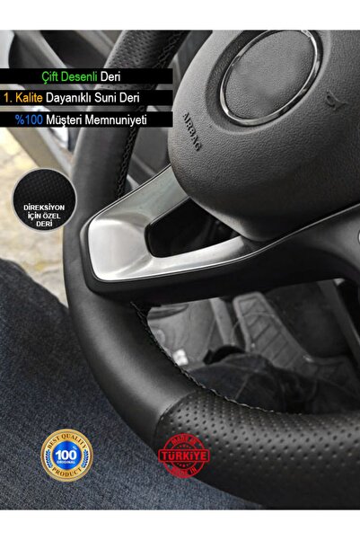 Genel Markalar Fiat Egea STW 2015 ve Sonrası Uyumlu Siyah Noktalı ve Düz Deri...