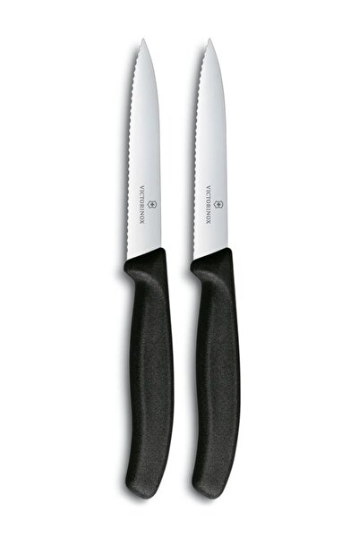 Victorinox 6.7733 2'li Tırtıklı 10cm Meyve Sebze Soyma Dilimleme Bıçağı Swiss...