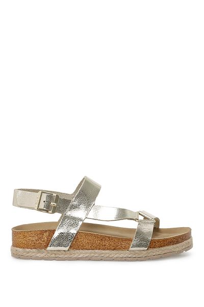 Nine West EWO 3FX Gold Women's Thick Sole Sandals