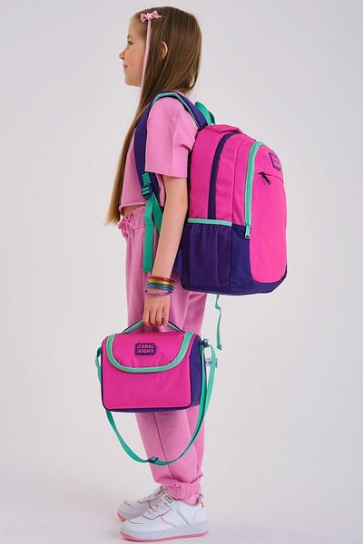 Coral High Set ghiozdane 3 piese pentru copii roz violet violet SET0114401