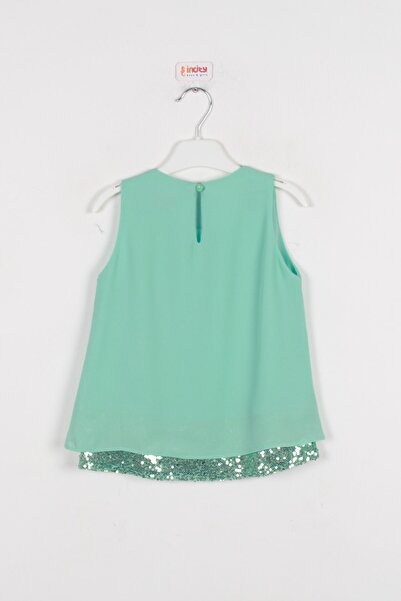 incity Girl's Sequin Detailed Mint Blouse