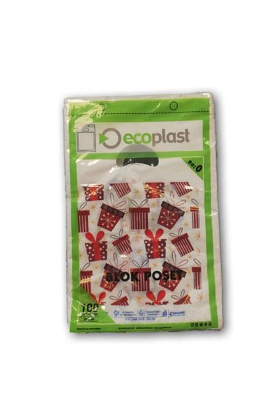 Mezpack Ambalaj White Mini Ecoplast 20X30 Printed - 100 Pieces (1 Pack)
