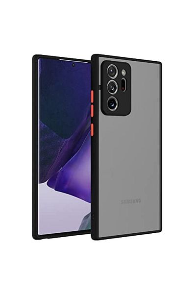 Fibaks Samsung Galaxy Note 20 Ultra Matte Anti-Fingerprint Camera حماية من السيليكون الصلب مع مفاتيح (متوافق)