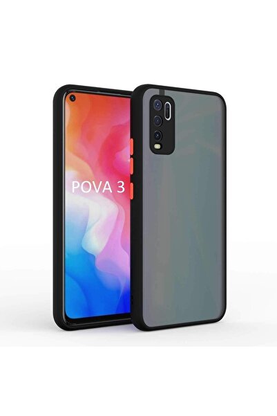Fibaks Tecno Pova 3 Kılıf Mat Parmak Izi Yapmaz Kamera Korumalı Renkli Tuşlu ...