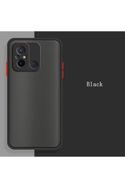 Fibaks حافظة متوافقة مع هاتف Xiaomi Redmi 12c، غير لامعة، مقاومة لبصمات الأصابع، حماية للكاميرا، مفاتيح ملونة، سيليكون صلب