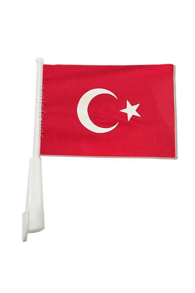 SomayStore Tekne Bot Plastik Sabit Bayrak Direği 35cm 20x30cm Bayrak Ile Birl...