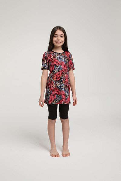 SEBOTEKS Short Sleeve Tights Girl's Swimsuit 35103