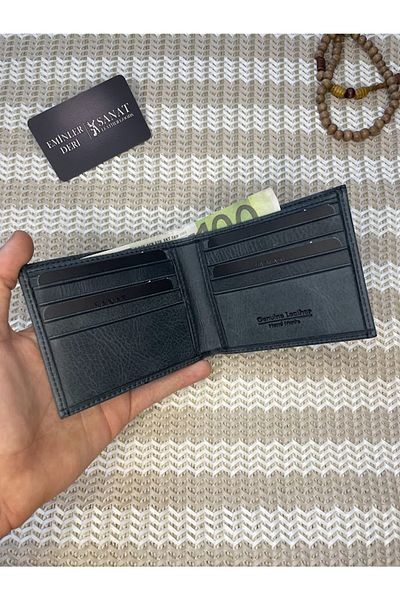 SANAT LEATHER Genuine leather classic men's wallet black