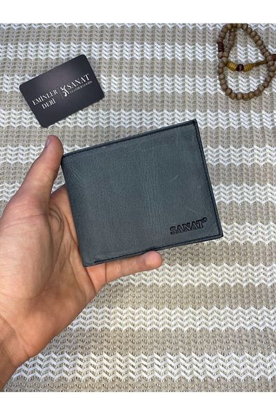 SANAT LEATHER Genuine leather classic men's wallet black