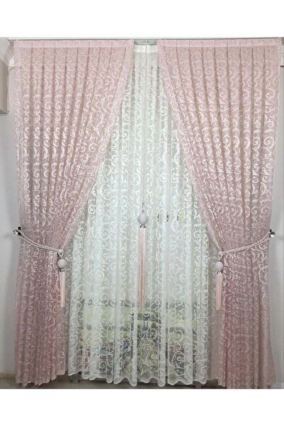 CEYLANLAR Κουρτίνα φόντου από τούλι με δύο φτερά - Πούδρα Ειλάτρια