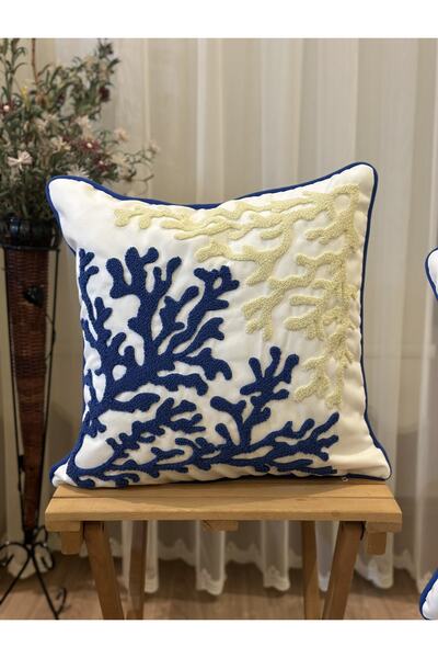 Ottoson TEKLİ PUNCH İŞLEMELİ MERCANLI NAKIŞLI KIRLENT KILIFI