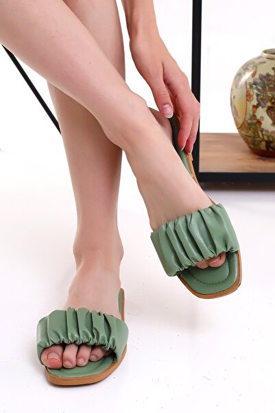 Wordex NR 1221 Shirred Single Band Άνετες καθημερινές γυναικείες παντόφλες Παραθαλάσσιες παντόφλες