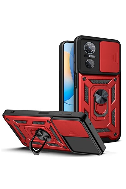 Fibaks Huawei Nova 9 SE Kılıf Kamera Korumalı Sürgülü Yüzüklü Armor Military Tank Koruyucu Kapak