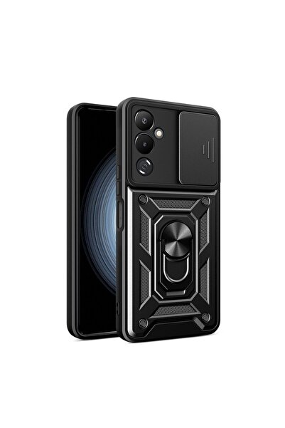 Fibaks Tecno Pova Neo 2 Case with Camera Protection Sliding Ring Armor Military Tank Protective Cover