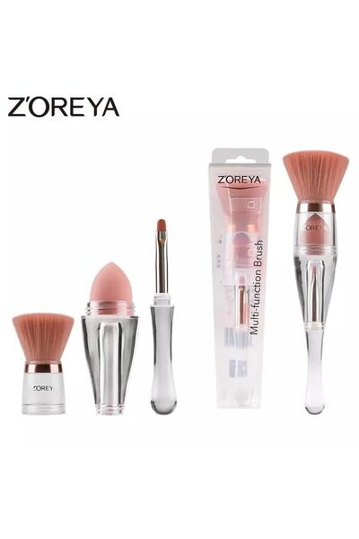 Z'oreya فرشاة مكياج ناعمة محمولة متعددة الأغراض 3 في 1، فرشاة رأس بديلة