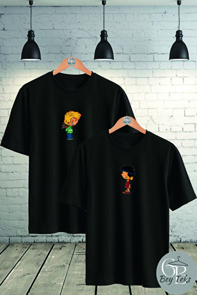 FULL TOLERANCE Sevgili Kombini Çift Oversize Tişört (2'li)