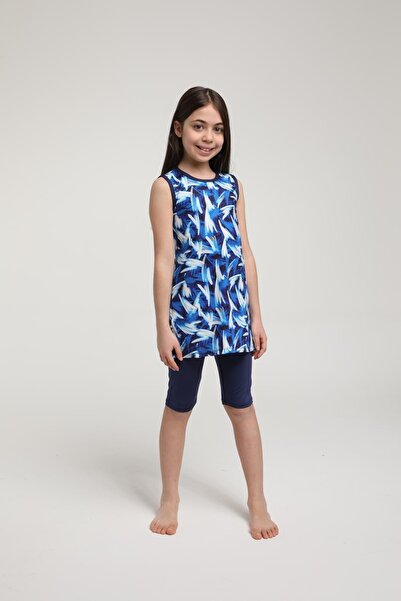 SEBOTEKS Sleeveless Tights Girl's Swimsuit 3505