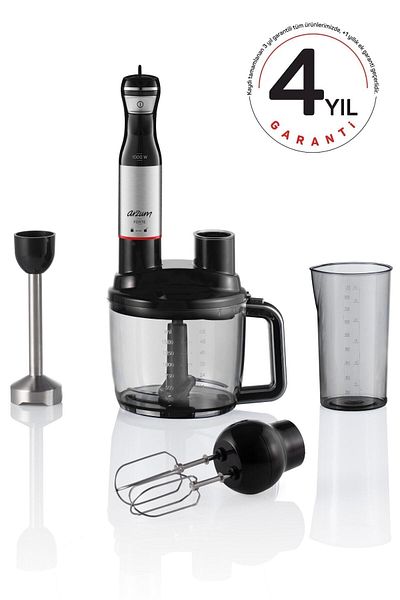 Arzum Ar1157-s مجموعة خلاط فورتي 1000 وات باللون الأسود