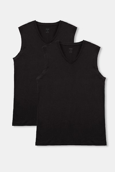 Eros 100% Cotton 6 Pieces Sleeveless V-Neck Undershirt