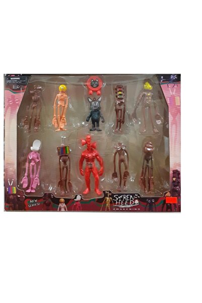 Daimoni Siren Kafa 10 Lu Set 10 Cm Aksiyon Figürü Siren Kafalar