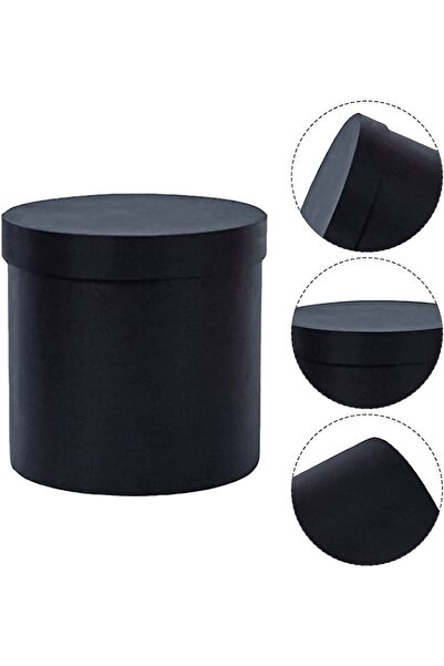 GÜLFİJ SİYAH SİLİNDİR KAPAKLI HEDİYE KUTUSU