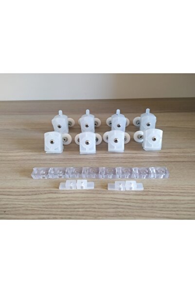 RCYAPI Kırılmaz Garantili Duşakabin Tekerleği Şeffaf 8 Li Rulman (1. Sınıf Dayanıklı Malzeme )