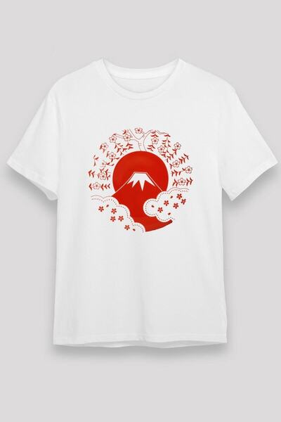 Adrift Tricou unisex Mount Fuji alb - KO ButaDigi T15820