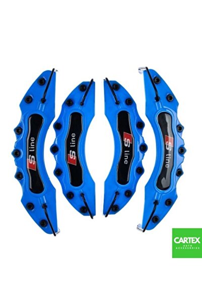 Cartex AUDİ S LİNE Logolu Mavi Kaliper Kapağı 4 Parça