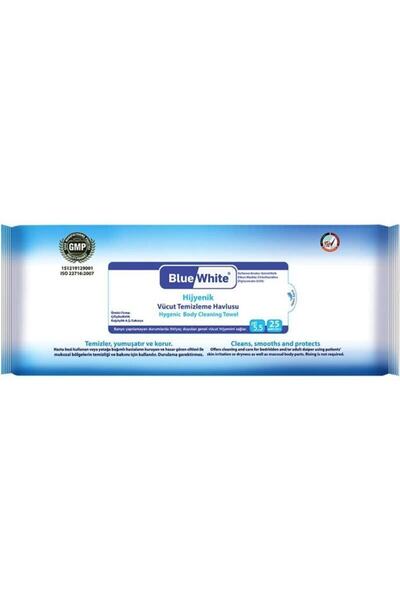 Bluewhite Blue White Vücut Temizleme Havlusu 25 Li