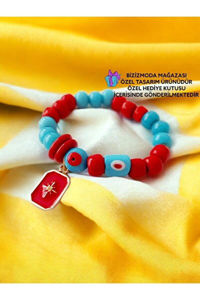 bizizmoda Glass Basement Bead Charm Murano Evil Eye Bead Bracelet Evil Eye Be...