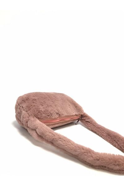 Neem bag Geantă de umăr de mână din pluș Dusty Rose Puufi Casual Baguette