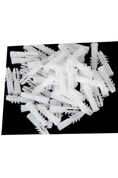 Netzerkoz 60 Adet 6'lık Dübel- Beyaz Plastik Dübel