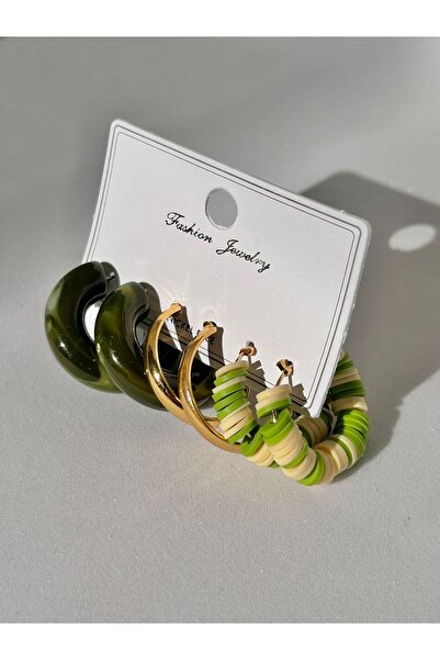 MRK 3lü Halka Çoklu Set Küpe