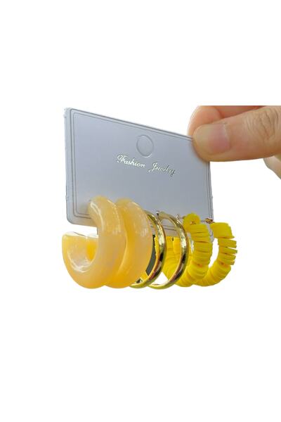 MRK 3lü Halka Çoklu Set Küpe