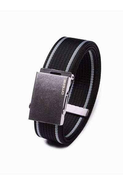 OMBRE Herren Sackleinengürtel A028 - schwarz