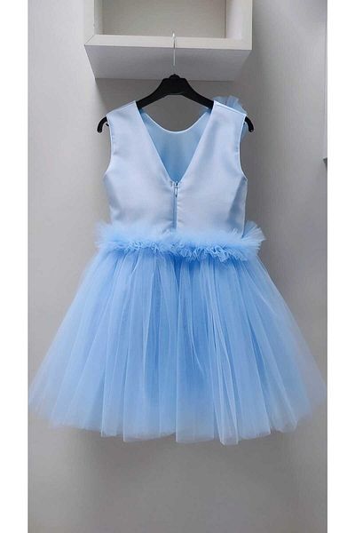 babysmile BABYBLUE DRESS WITH FLOWER DETAILED