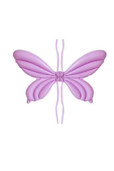 LOTUS PARTY Σετ μπαλονιών με θέμα την πεταλούδα 7 ετών - Χρυσό αριθμό μπαλόνι με μωβ χρώμα με φτερό πεταλούδας