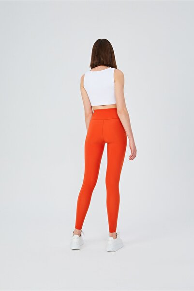 UP&FIT Push Up Rising Waist Restorer Leggings Orange