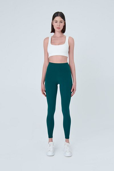 UP&FIT Push Up ψηλόμεσο κολάν σκούρο πράσινο