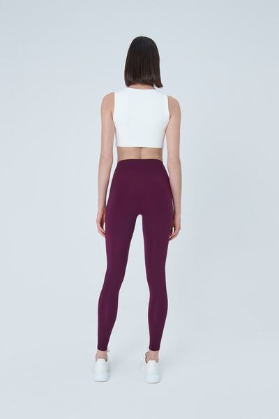 UP&FIT Push Up High Waist Tuck Κολάν Plum
