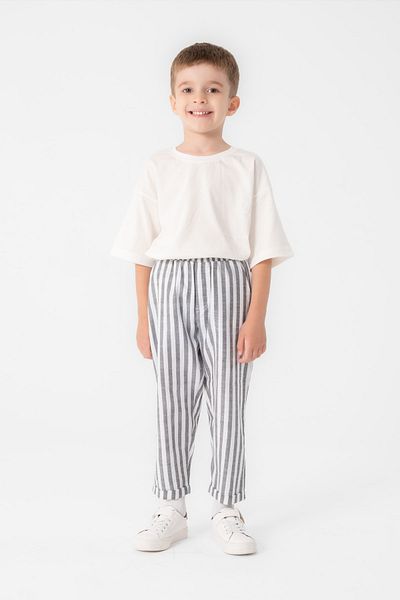 Hally & Son Boy's Striped Trousers 100% Cotton