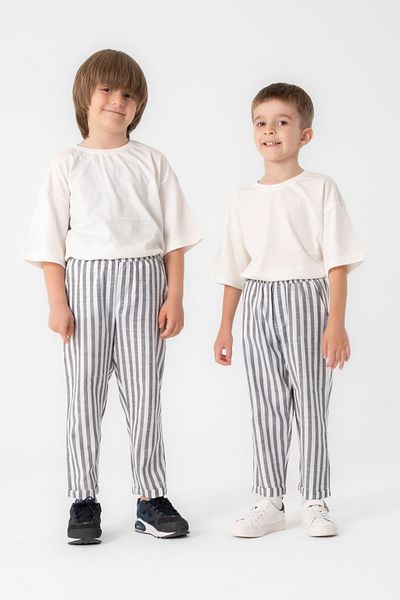 Hally & Son Boy's Striped Trousers 100% Cotton