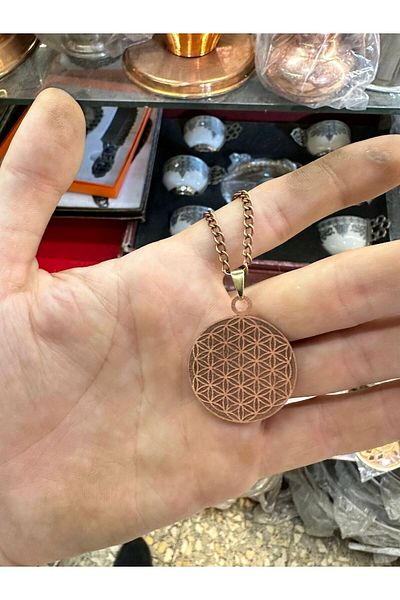 KAVELE Copper Embroidered Pure Necklace - Optional