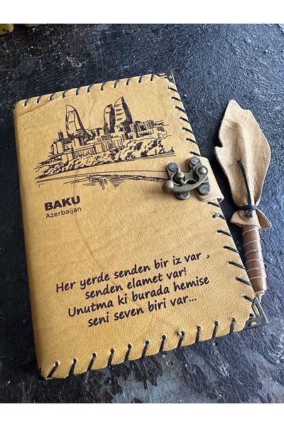 zarif atölye Azerbaijan Baku gift leather notebook