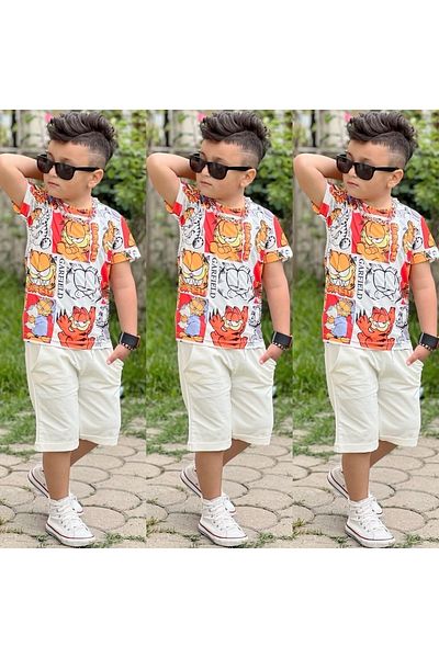 Calisa Set pantaloni scurți Garfield pentru băieți