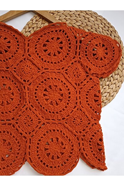 Eli El örgüsü kadın crop bluz