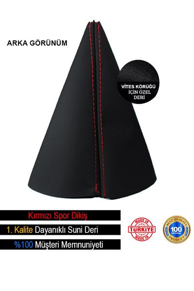 NURYAK جراب ناقل الحركة متوافق مع سلسلة مرسيدس GLK X204 2009 من الجلد الأسود بتصميم خاص وخياطة شريطية حمراء