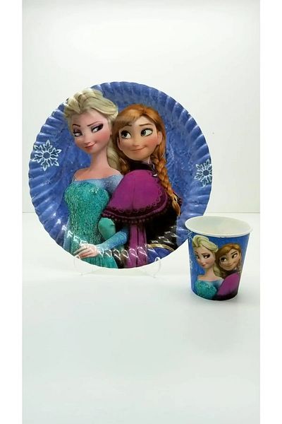 FOKUL Frozen & Elsa Snow Queen Birthday Party Set Concept 8 Person Elsa Party Supplies