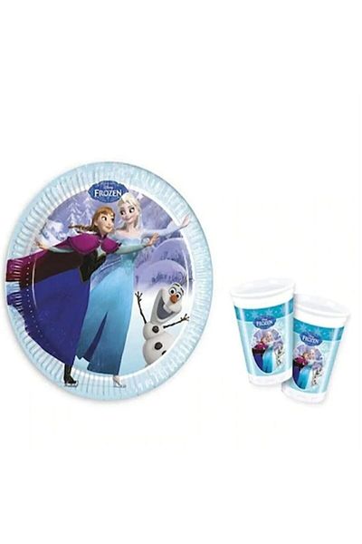 FOKUL Frozen Elsa & Anna Snowland 16 Person Party Set Concept Elsa Party Supplies
